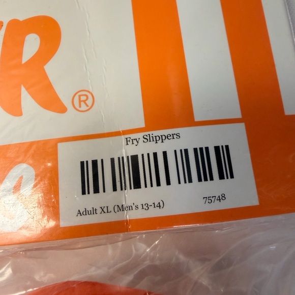 NWT Whataburger French FRY Slippers Size XL 12" Long - Picture 3 of 6